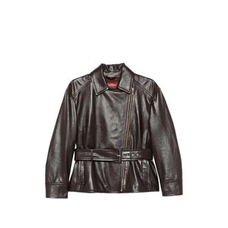 Max Mara Giusto Belted Leather Jacket
