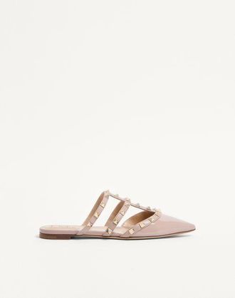 Valentino Garavani Mule Rockstud In Vernice Donna POUDRE 35.5