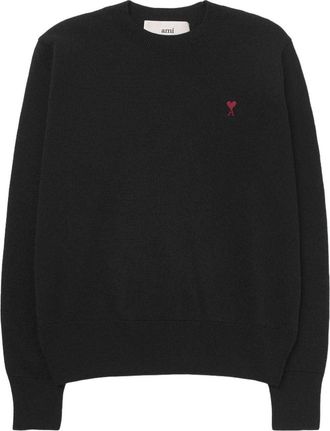 Ami Small Heart Logo Wool Knit Black BFHKS001-001-001