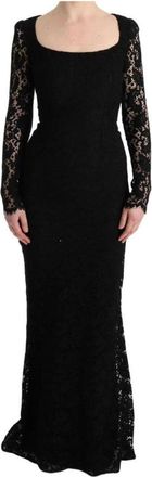 Dolce & Gabbana Bloemen Kant Jurk - Dames - Avondkleed - Zwart - 2XS - Kleedjes