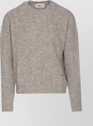 Ami alpaca wool relaxed-fit crewneck sweater