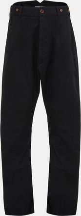 Vivienne Westwood Buckle Back Trousers Cotton Twill Black 46 Men