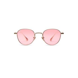 Vada Jewelry Orb Sunglasses in Yellow Gold - Fuchsia at Nordstrom