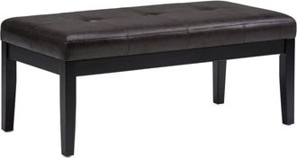 Simpli Home Lacey 41In Contemporary Rectangle Tufted Ottoman Bench