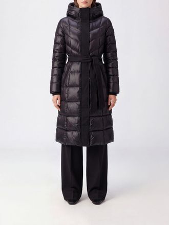 Mackage Piumino lungo in nylon riciclato trapuntato con cappuccio e cintura