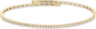 Bony Levy 18K Gold Bardot Diamond Coil Cuff Bracelet (Online Trunk Show) in 18K Yellow Gold/diamond at Nordstrom, Size Medium