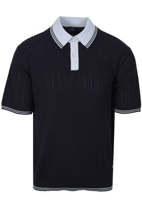 Paul Smith Mens SWEATER SS POLO DARK NAVY Cotton - Size X-Large