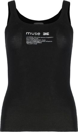 Elisabetta Franchi Dames, Tops, Zwart, Maat: XS Wol