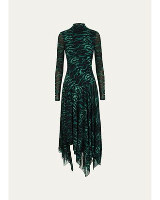 Diane Von F&uuml;rstenberg Margot Palace Tiger Mesh Maxi Dress