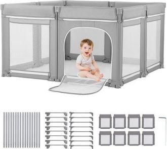 OEM Parque Infantil Plegable, Con Puerta Con Cremallera Y Malla Transpirable Suave, Centro De Actividades Seguro Para Uso En Interiores Y Exteriores, Form