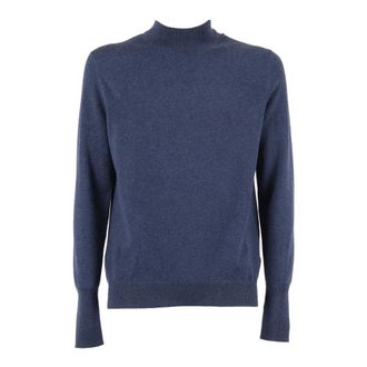 Ballantyne Cashmere Knitwear, male, Blue, Size: XL Maglia Collo Alto