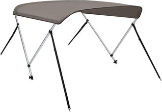 vidaXL Toldo Bimini De 2 Arcos Gris 150x120x110 Cm Vidaxl