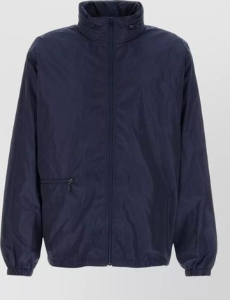 Saint Laurent nylon windbreaker jacket high collar cuffs