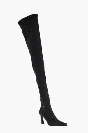 Diesel Denim High Boots D-ALLAS HB with Pointed Toe 8cm size 39