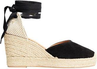 8 by YOOX SUEDE LEATHER WEDGE ESPADRILLES