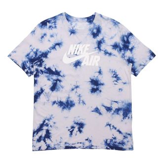 Nike Air Print Casual Sports Short Sleeve Male White BQ0080-078