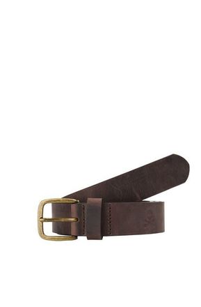 Scalpers Gold Buckle Leather Belt in Darkbrown at Nordstrom, Size X-Small