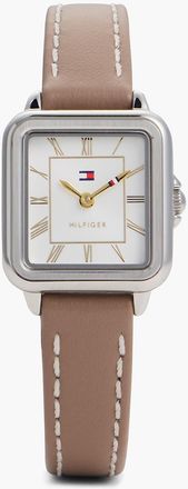 Tommy Hilfiger Womens 24MM Leather Strap Dress Watch - White