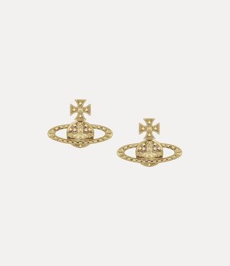 Vivienne Westwood Mayfair Bas Relief Earrings Gold Preciosa Crystals Women