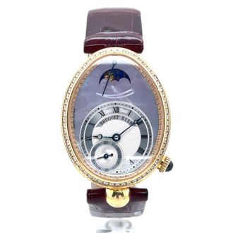 Breguet Pre-owned Breguet Reine De Naples Diamond Mother of Pearl Dial Ladies Watch 8908BA/52/964/D00D3L