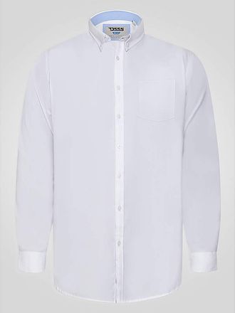D555 WHITE Oxford Long Sleeve Shirt