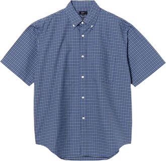 Beams Plus Hombre, Camisas, Azul, Talla: L