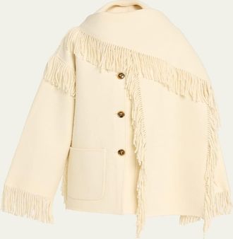Toteme Fringed Scarf Jacket