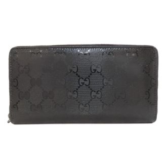 Gucci Black Pvc Long Wallet (Bi-Fold) (Pre-Owned)