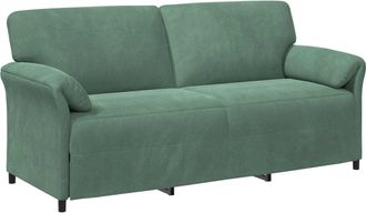vidaXL Sof&aacute; De 3 Plazas Verde Mar 198 X 83 X 95 Cm Terciopelo Vidaxl