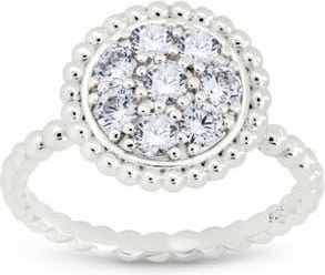 Sterling Forever Casey Cubic Zirconia Circle Ring in Silver at Nordstrom, Size 6