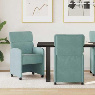 vidaXL Sillas De Comedor Con Ruedas 2 Pcs Marr&oacute;n 58 X 65 X 98 Cm