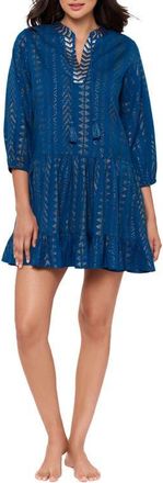 Miraclesuit Metallic Jacquard Cover-Up Dress in Twilight at Nordstrom, Size Medium