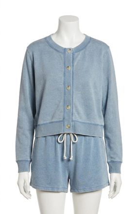 Z Supply Daily Knit Denim Cardigan In Ocean Air Indigo