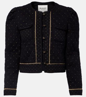 Isabel Marant Chaqueta acolchada Vania de algod&oacute;n a lunares