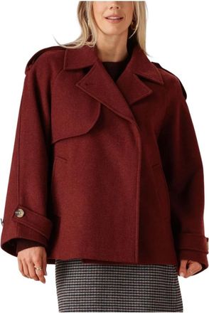Modstr&ouml;m Bordeaux Rode Jas voor Vrouwen - Dames - Zomerjassen - Rood - M - Polyester - Jassen