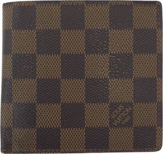 Louis Vuitton Brown Damier Canvas Dark Brown Pvc Wallet (Bi-Fold) (Pre-Owned)