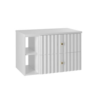 Petits Meubles Mueble bajo lavabo 80cm paneles de melamina y de mdf blanco