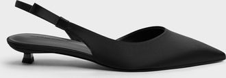 Charles & Keith Brantley Bow Slingback Kitten Heels
