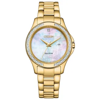Citizen Womens Classic 32mm Solar Powered Quartz Eco-Drive Watch EW2642-59D