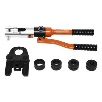 OEM Herramienta De Crimpado, Dise&ntilde;o Hidr&aacute;ulico, Cabezal Ajustable, Color Naranja