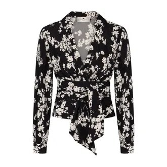 Elisabetta Franchi Dames, Blouses & Shirts, Zwart, Maat: XS Viscose