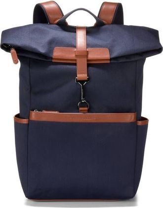 Cole Haan Judson Brushed Twill Backpack in Midnight Moon/new British Tan at Nordstrom