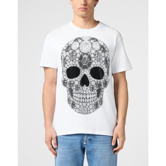 Philipp Plein Round Neck T-Shirt Skull Stones Men in White/black at Nordstrom, Size Xxx-Large