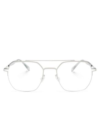 Mykita Occhiali Arlo stile pilota - Argento