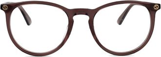 Gucci round-frame glasses - Brown