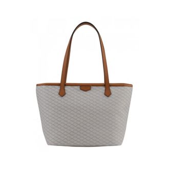 Pourchet Tassen, Dames, Wit, ONE Size, Leer, Waves Tote Bag