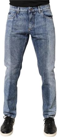 Dolce & Gabbana Rechte Denim Jeans - Heren - Slim Fit Jeans - Blauw - M - Denim - Jeans