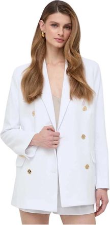 Michael Kors Crepe Blazer - Dames - Blazers - Wit - M - Leer - Jassen