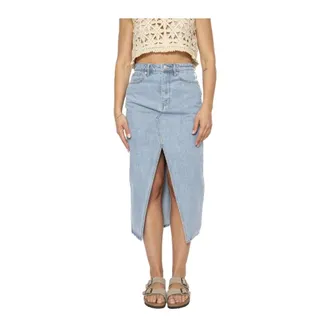 Obey Dames, Rokken, Blauw, Maat: W28 Denim