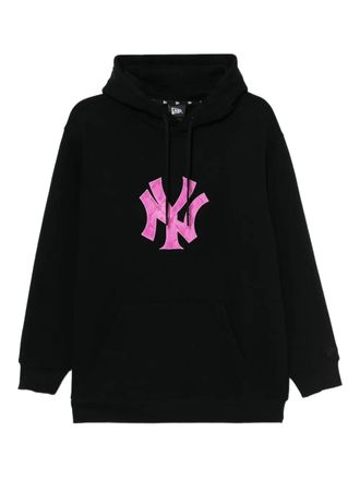 New Era Hoodie met geborduurd logo - Zwart